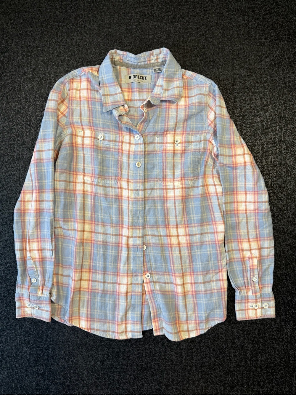 Ridgecut 100%Cotton Plaid Flannel Shirt XS Rodeo Country Cowgirl Gorpcore Grunge